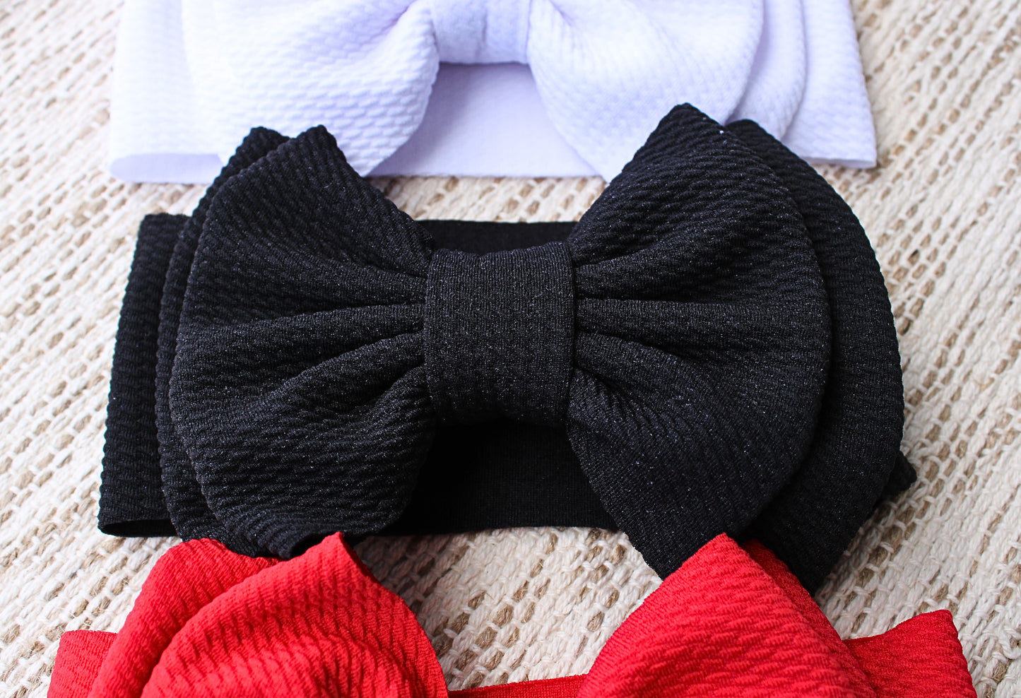 Double Bow Headbands Solid 0-12