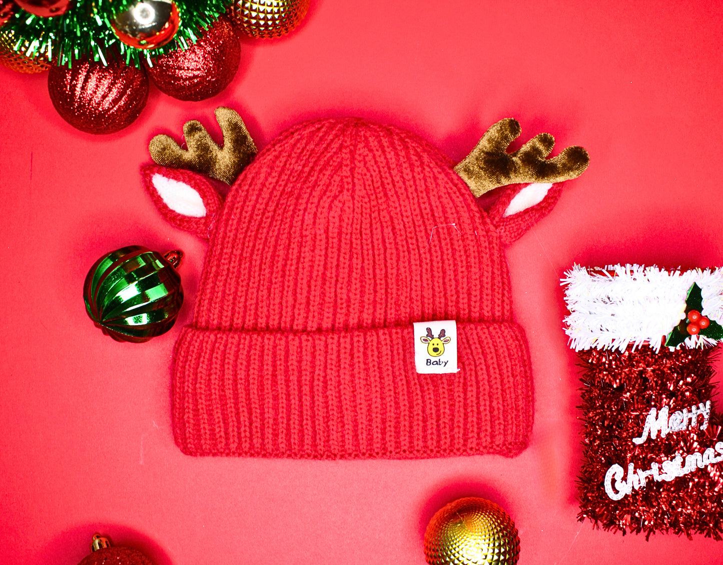 Gorro Navideño de Reno para Bebés