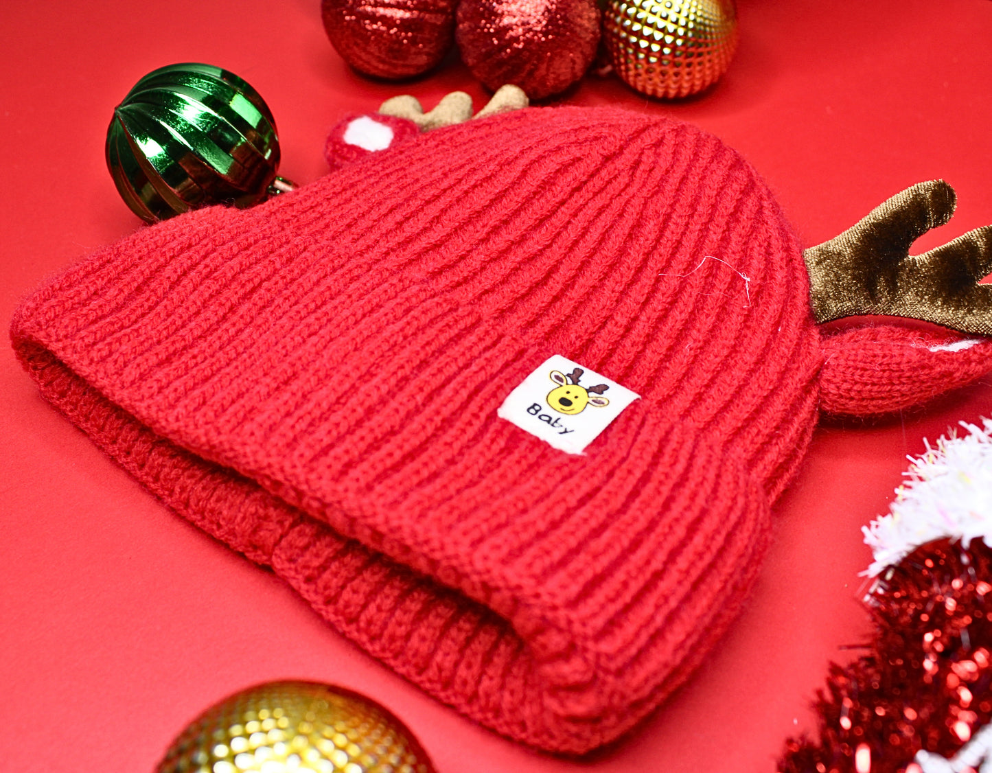 Gorro Navideño de Reno para Bebés