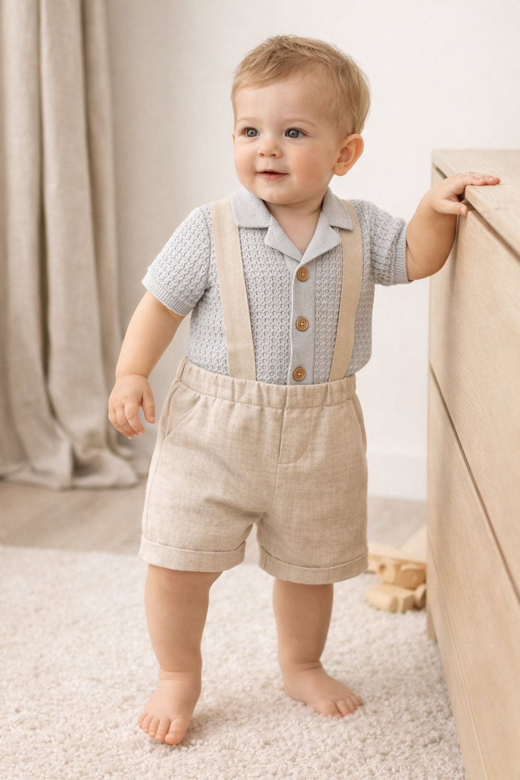 Linen Classic Suspender Set