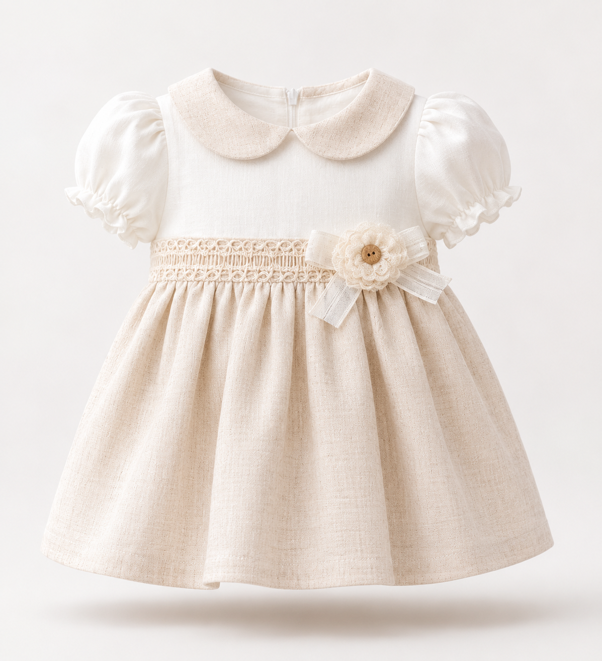 Linen Blossom Heirloom Dress