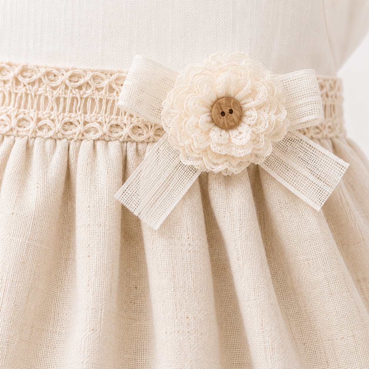 Linen Blossom Heirloom Dress