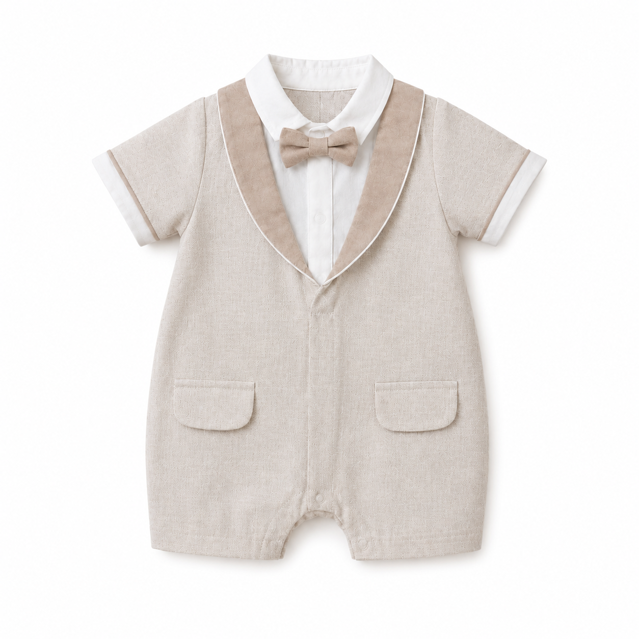 Little Gentleman Bow Tie Romper