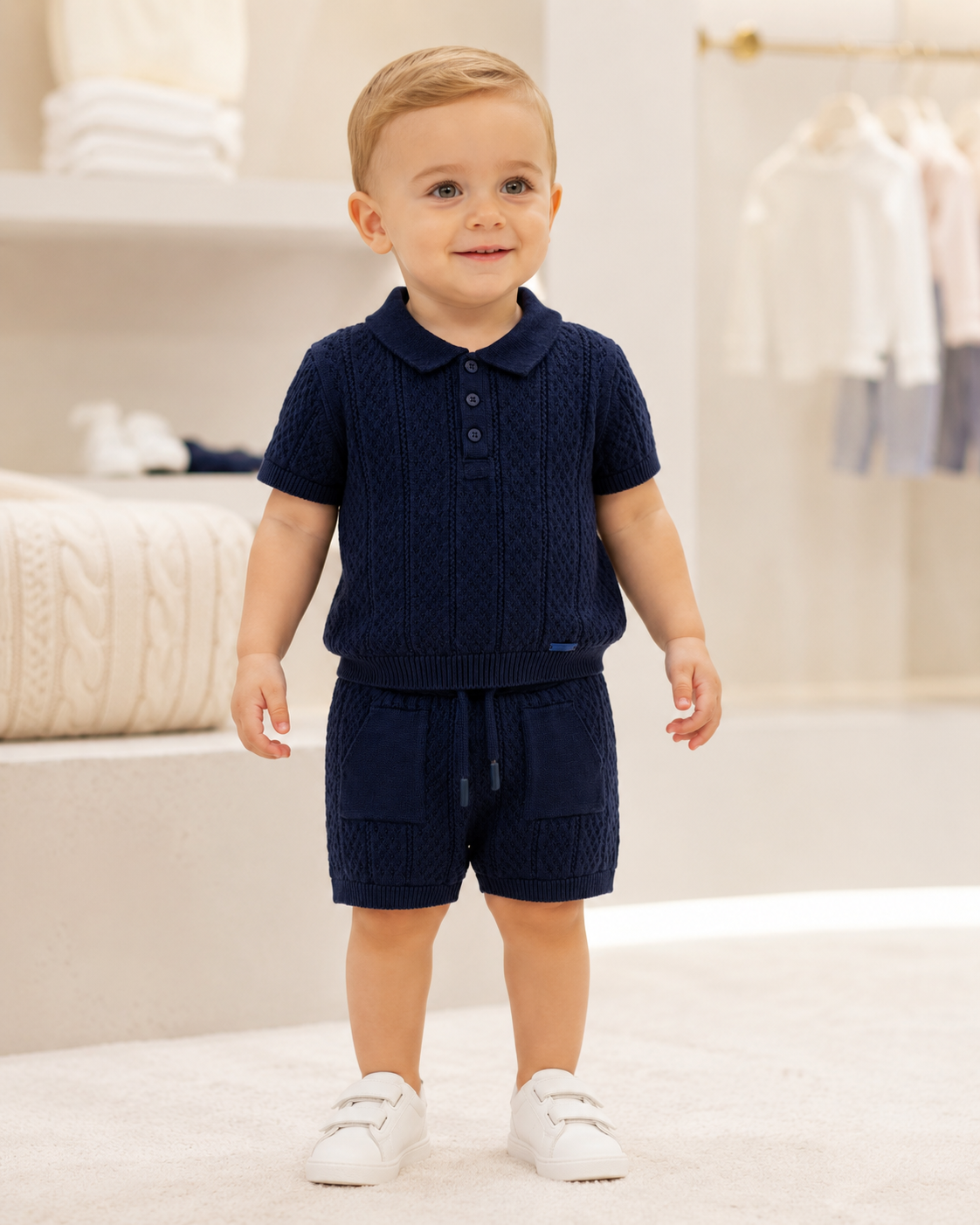 Navy Harbor Knit Set