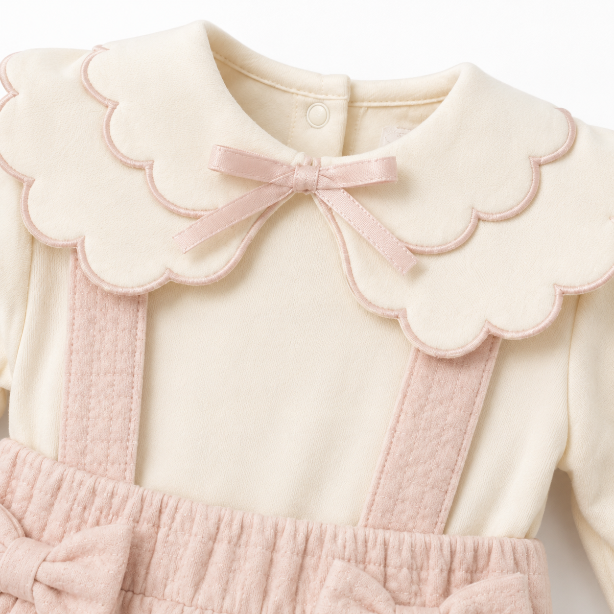 Pink Bow Suspender Dress Set