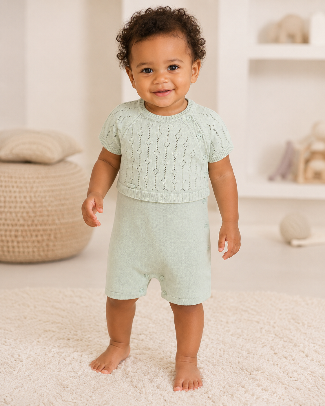 Sage Knit Whisper Romper