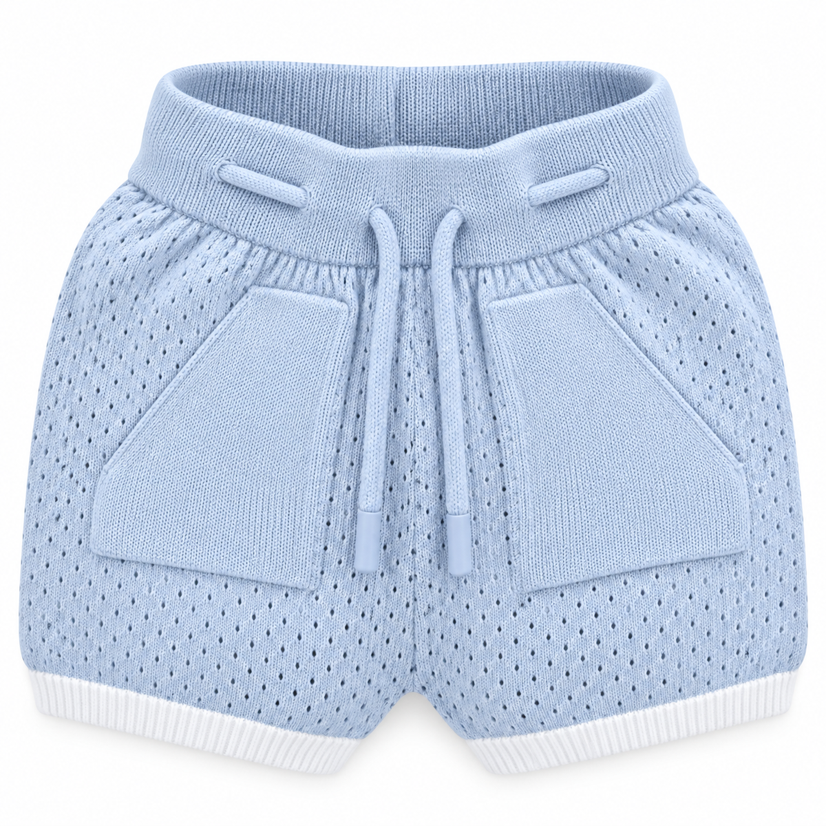 Sky Blue Gingham Knit Set