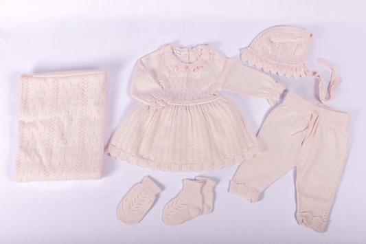 Baby Girl Princess Pink Dress NewBorn Set