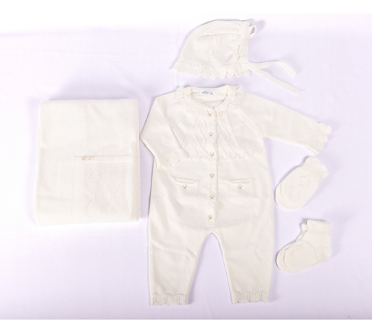 Baby Girl White 8 piece NewBorn Set