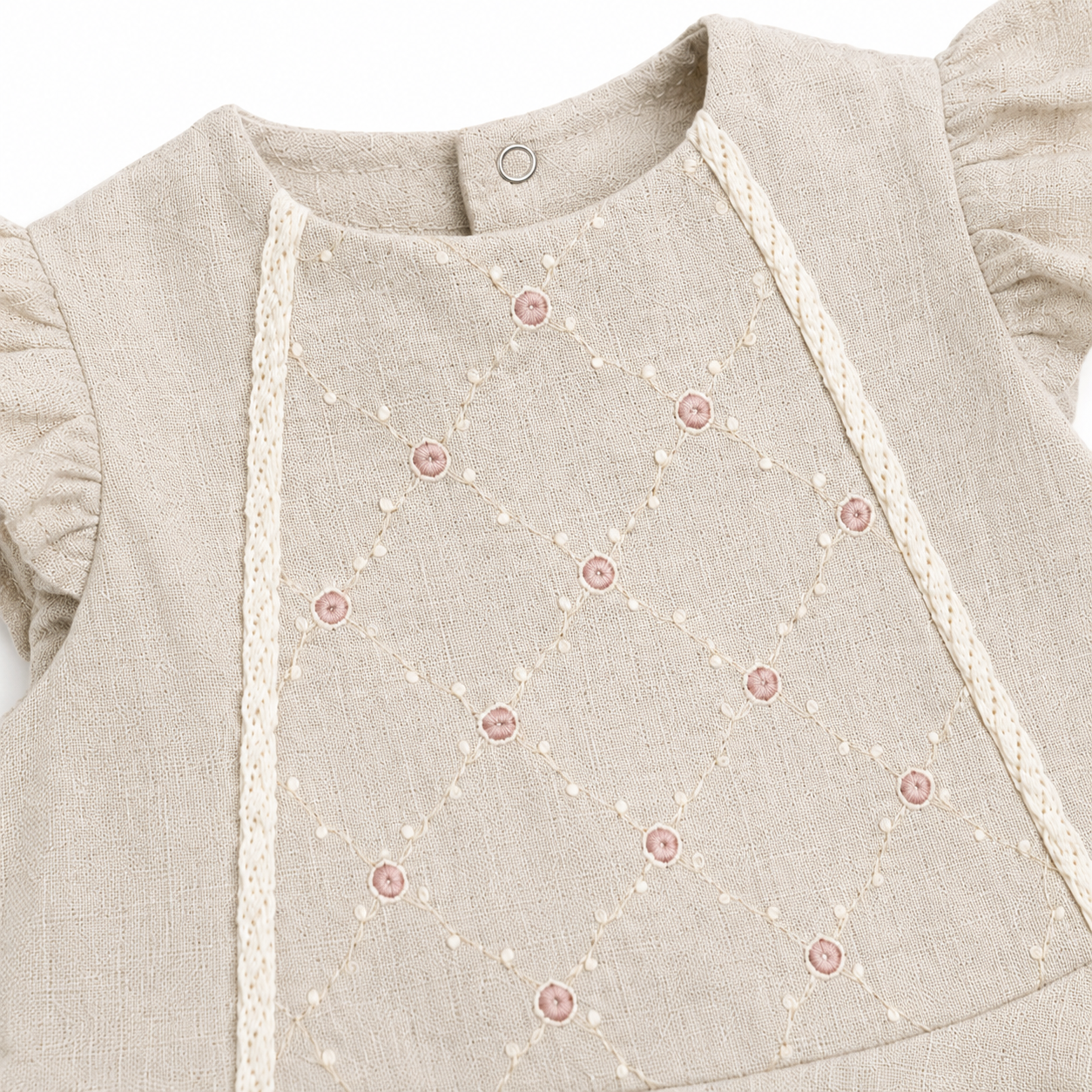 Vintage Lace Garden Romper Dress.