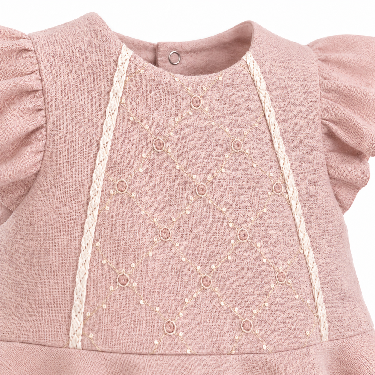 Vintage Lace Garden Romper Dress.