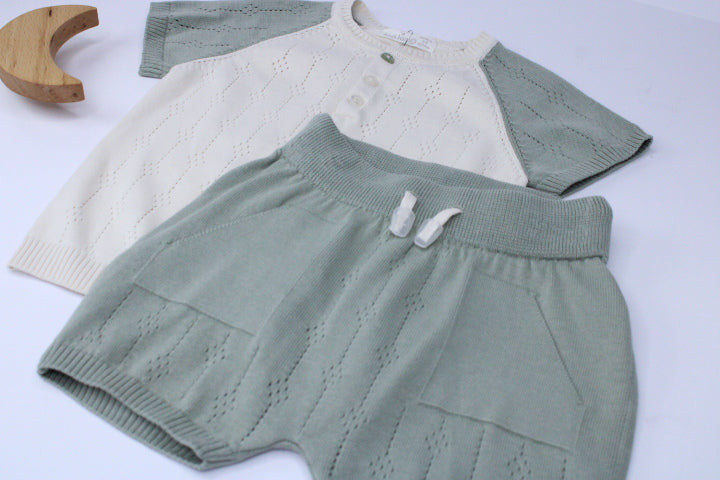 Baby Boy Short Set of 2 Sets Khaki