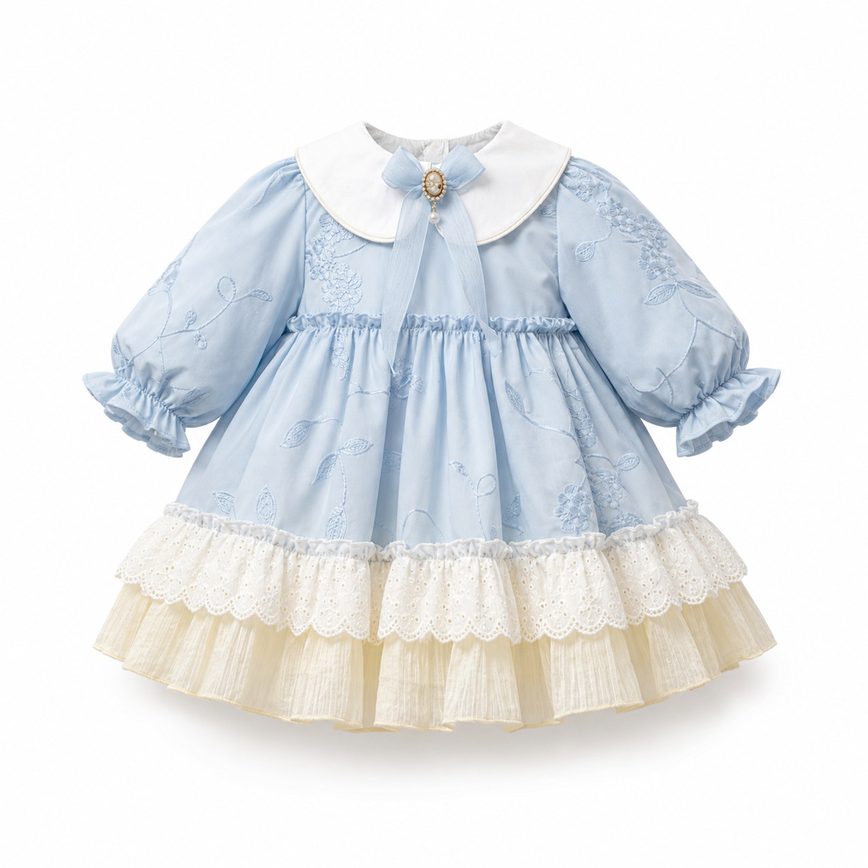 Blue Garden Lace Dress