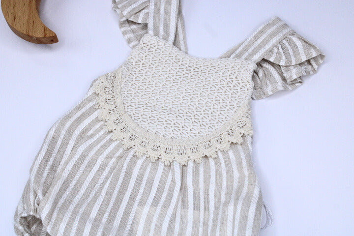 Baby Girl Beige Romper