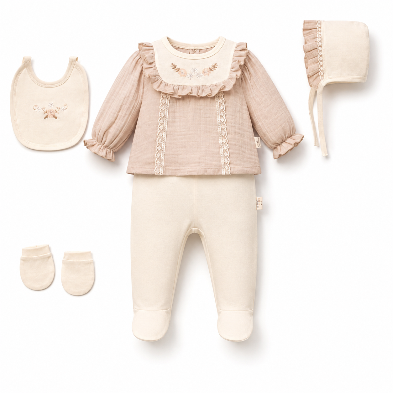 Beige Blossom Newborn Set
