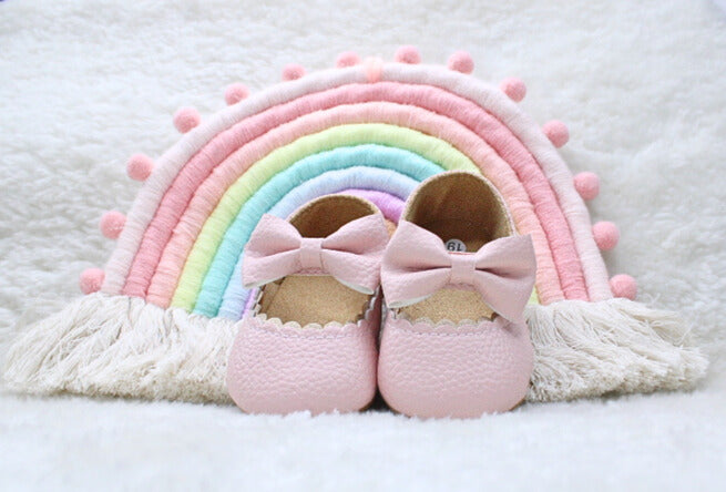 Baby Girl Bow Pink Shoes