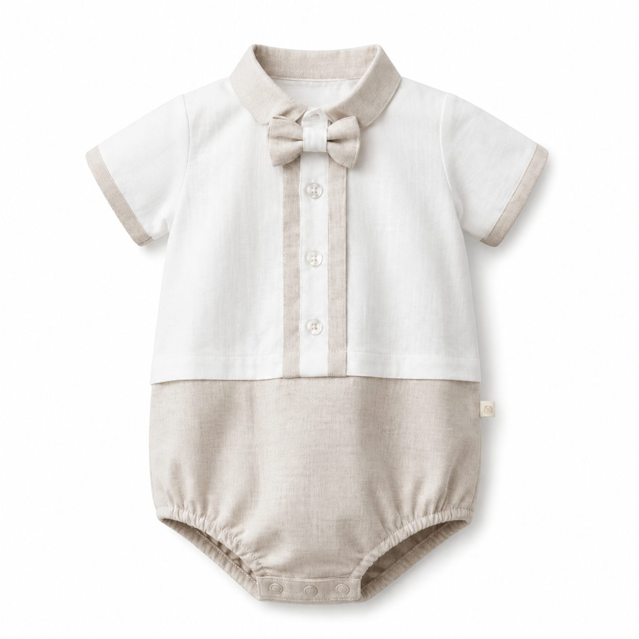 Little Gentleman Bow Tie Romper