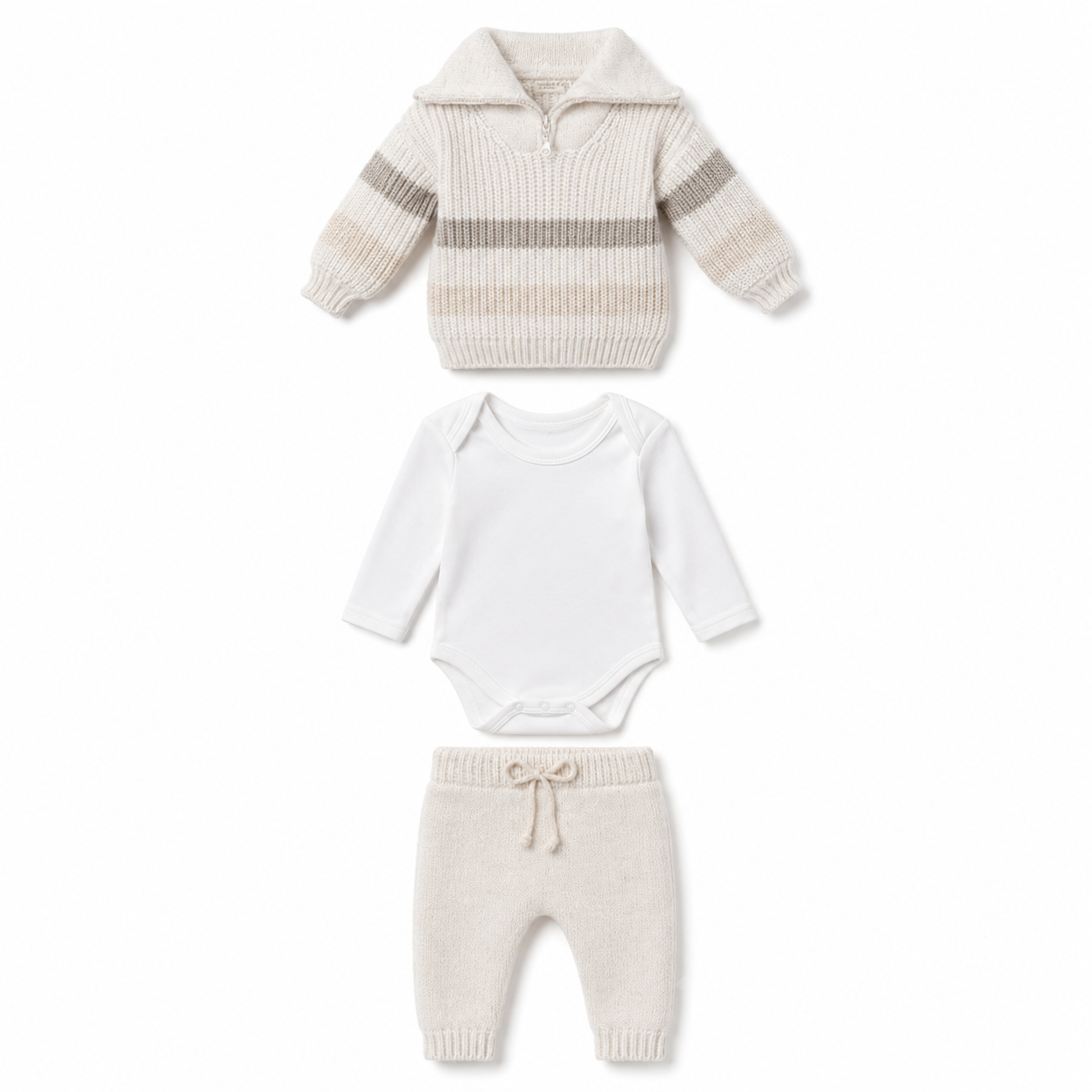 Cozy Striped Knit Set