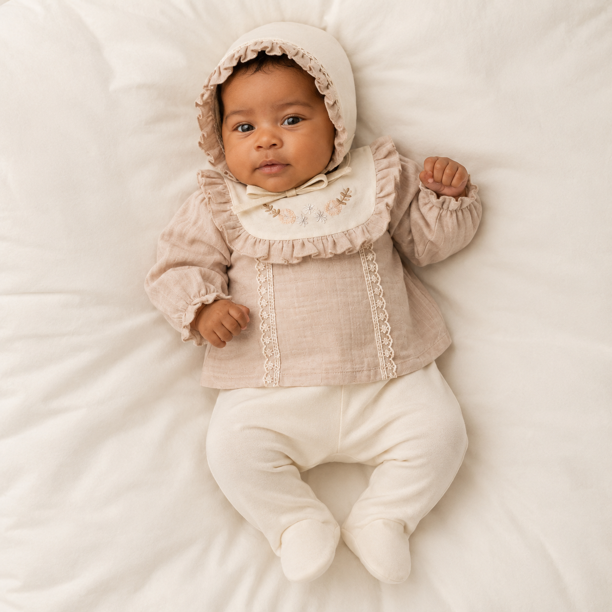 Beige Blossom Newborn Set