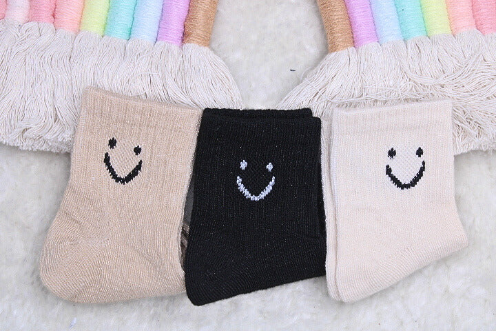 5 Pairs Happy Face Socks