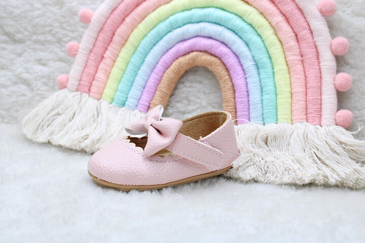 Baby Girl Bow Pink Shoes