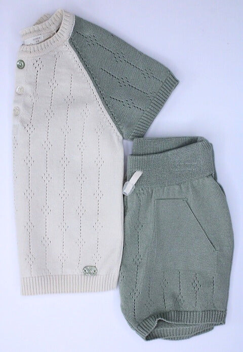 Baby Boy Short Set of 2 Sets Khaki