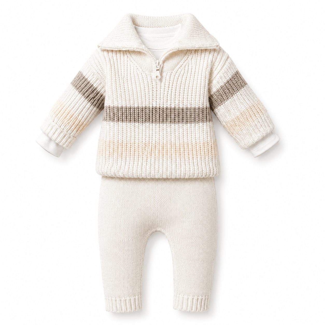 Cozy Striped Knit Set