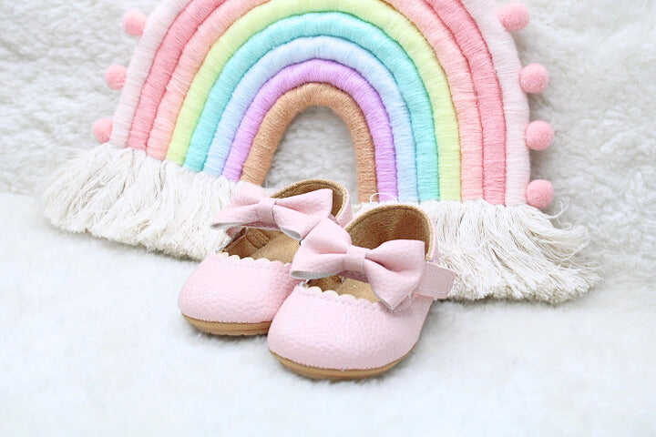 Baby Girl Bow Pink Shoes